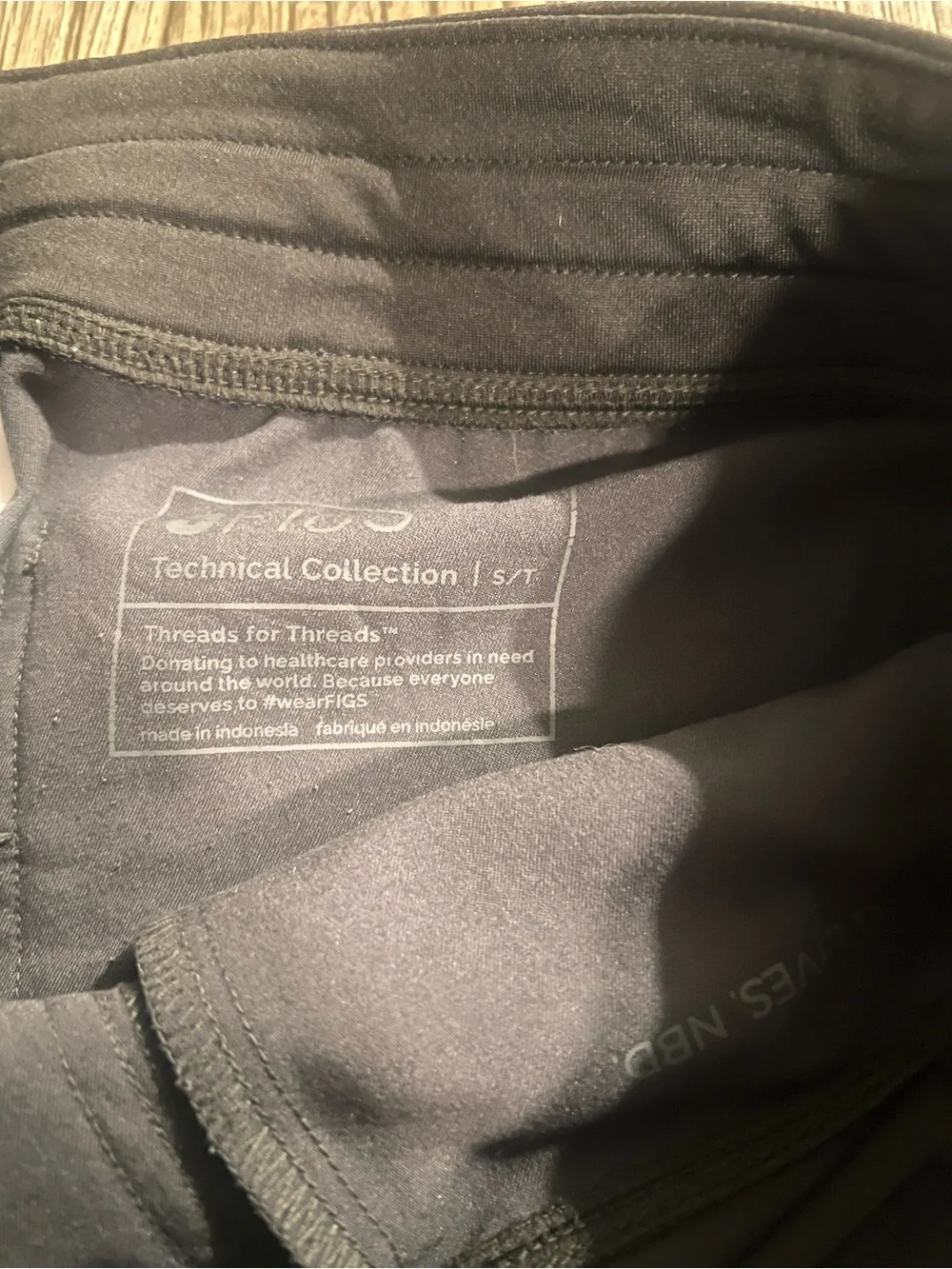 Figs Charcoal Joggers with Pink Drawstring